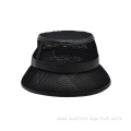 Black All Mesh Bucket Hat Custom